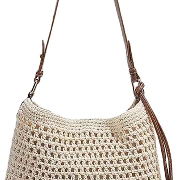 Handbags - Summer Knitted Shoulder Bag bags for 2025, Bohemian Hobo Beach bag Casual Design
